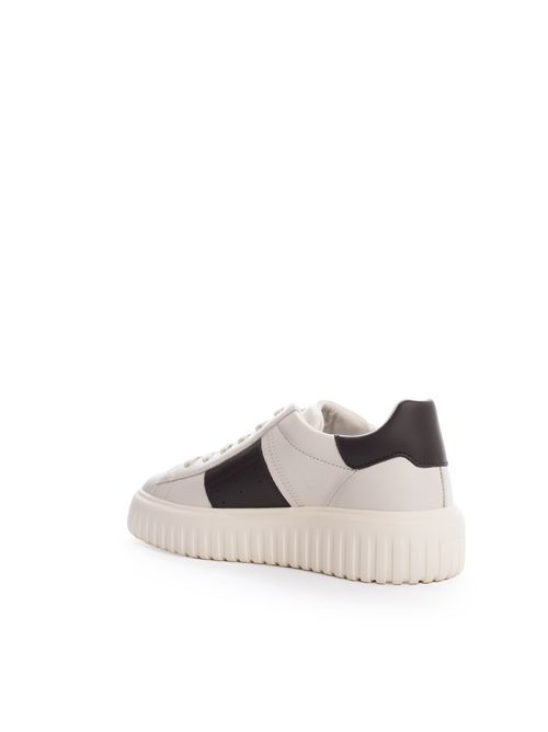 Sneakers H-Stripes in pelle Avorio Marrone HOGAN | HXM6450FO70 UAI548S